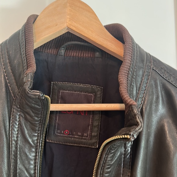Esprit leather jacket Medium men’s brown - Picture 8 of 9